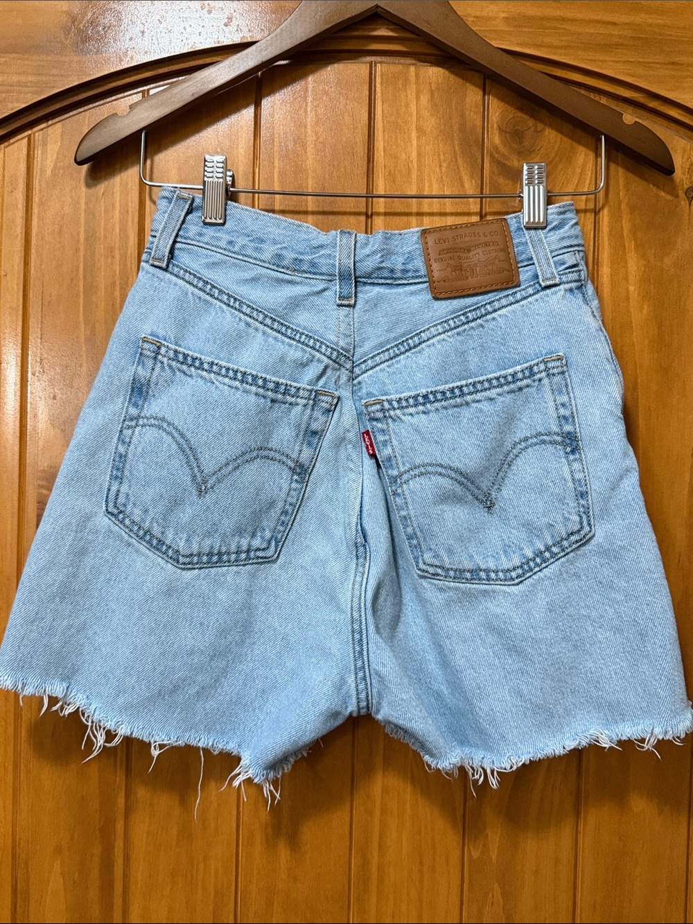 Levi's Light Blue Cutoff High-Waist Denim Shorts W28